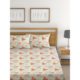 Raymond Home 104 TC Exclusive Double Bedsheet with 2 Pillow Covers-8903024936121