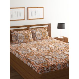 Raymond Home 104 TC Exclusive Double Bedsheet with 2 Pillow Covers-8903024936367