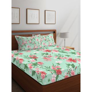 Layers - 100% Cotton - Queen - Tuscany Beautiful Colour and Soft Touch - Design Bedsheet Set -with 2 Pillow Cover Percale - Breathable and Skin FriendlyFTR00942