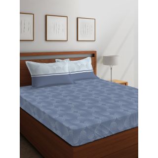 Layers - 100% Cotton - Queen - Tuscany Beautiful Colour and Soft Touch - Design Bedsheet Set -with 2 Pillow Cover Percale - Breathable and Skin FriendlyFTR00954