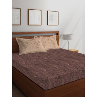 Layers - 100% Cotton - Queen - Tuscany Beautiful Colour and Soft Touch - Design Bedsheet Set -with 2 Pillow Cover Percale - Breathable and Skin FriendlyFTR00956