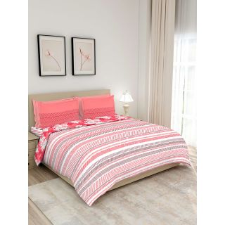 Layers - 100% Cotton - 148 Thread Count - King Bologna Beautiful Colour and Soft Touch - Design BIAB -With 2 Pillow Covers Percale - Breathable and Skin FriendlyFTR01253