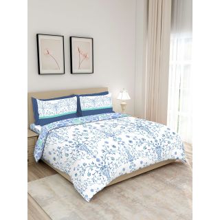 Layers - 100% Cotton - 148 Thread Count - King Bologna Beautiful Colour and Soft Touch - Design BIAB -With 2 Pillow Covers Percale - Breathable and Skin FriendlyFTR01255