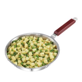 Hawkins Triply 3 mm Extra-Thick Stainless Steel Frying Pan 22 cm without Lid, Silver