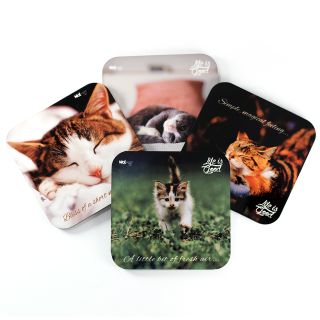 Life is Good with Cats - Coasters (Set of 4)