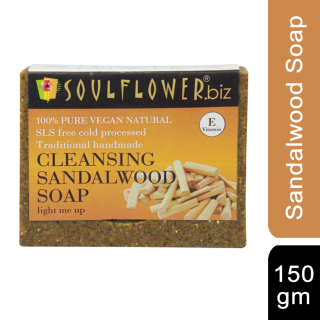 Soulflower Cleansing Sandalwood Soap, 150gm