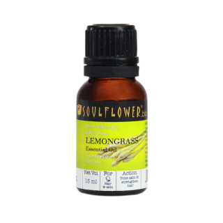 Soulflower Essential Oil Lemongrass, 15ml