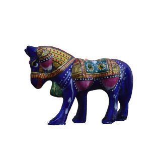 eCraftIndia Meenakari Metallic Colorful Horse (AAH500)