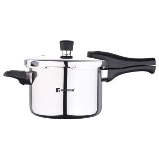 Bergner Argent Elements Triply Stainless Steel Pressure Cooker with Outer Lid, 3.5 Ltrs, Silver