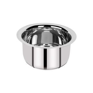 Bergner Essential Stainless Steel Tope, 17.5 cm, 2500 ml, Induction Base, Silver