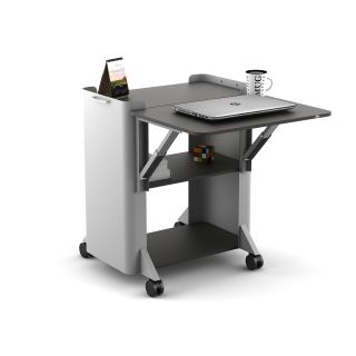 SOS LiteOffice Bunny Portable / Foldable Multipurpose Utility Trolley Table (Silver & Grey)
