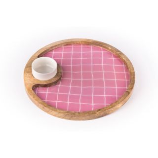Chip and Dip Blush Pink Round 
