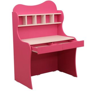 Cup Cake Study Table in Pink & Frosty White