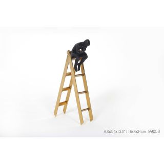 Decorative Thinking Man on Ladder