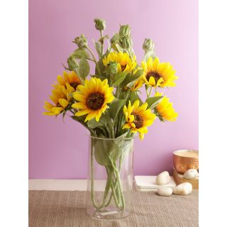 Soothing Yellow Tufted Sunflower  Set-Set of 2(FL2087YE)