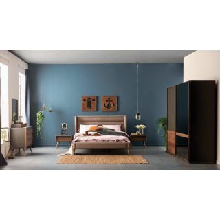 Flemens | 5 Door Wardrobe ( 224 cm ) Tampa + Rahle