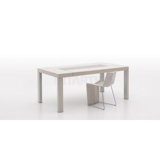 Glossy Beige Square Dining Table