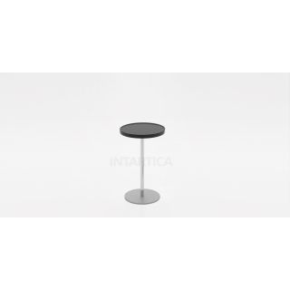 Glossy Grey Round Side Table