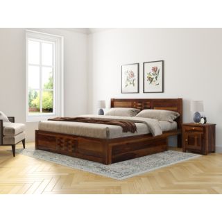 Sylvia Solid Wood Queen Drawer Bed