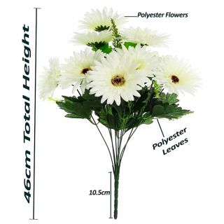 Artificial White Color Zerbera Flower Bunch (111)