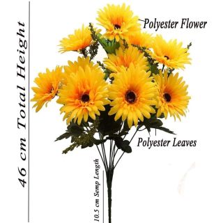 Artificial Yellow Color Zerbera Flower Bunch (113)