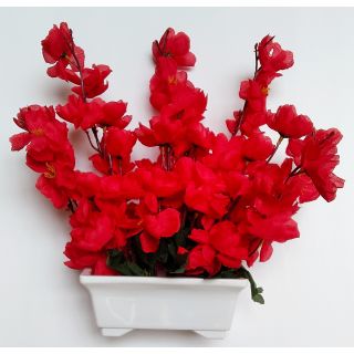 Artificial Red Color Cherry Blossom Flower Arrangement With Pot (135)
