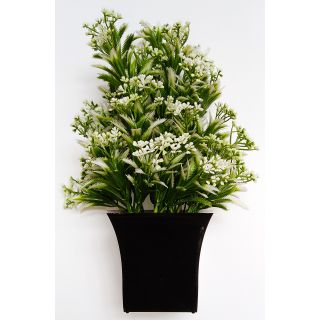 Artificial White Color  Wild Flower Arrangement With Pot (138)
