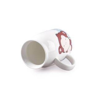 Clay Craft Graphic Fine Ceramic Printed Milk Mugs Set of 2 for Kids(MM2-CANE-417)