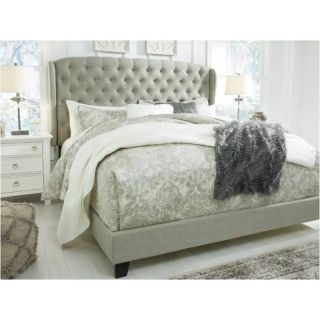 JERARY KING KING UPH BED W/ROLL SLATS