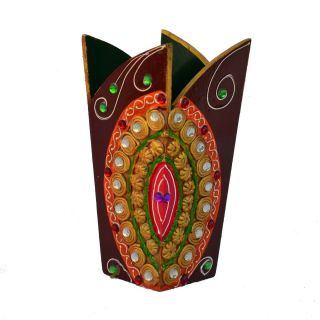 eCraftIndia Papier-Mache Flower Vase (KPV501)
