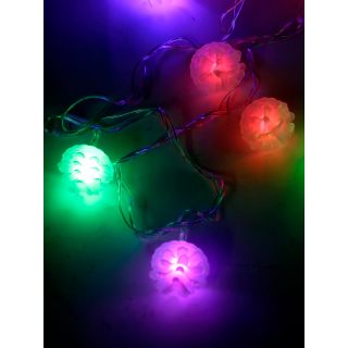 Gleaming and Radiant 20 flower shape led multi colour String Lights (LIG19206)