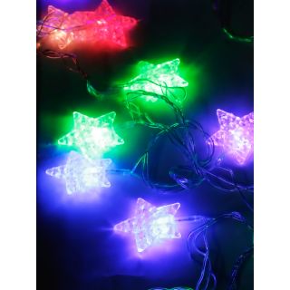 Star Shaped Colourful 20 led multi colour Attractive String Lights (LIG19207)