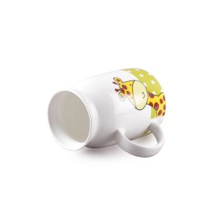 Clay Craft Glass Mug Ceramic - cute giraffe graphic