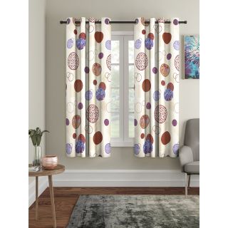 Cortina Digital Print Polyester Window Curtain Pack of 2-5FT (NEW-CCP-007-5FT-SO2)