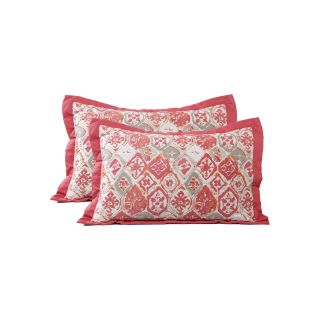Maspar Eclectic Treasures Abstract Red 115 GSM Cotton Queen Pillow Sham 