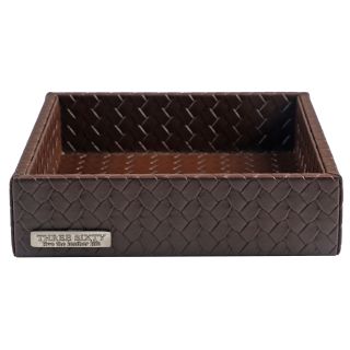 TRAY SMALL IN Faux Leather (Brown)