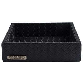 TRAY SMALL IN Faux Leather (Black)