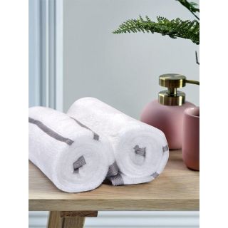 Mark Home  Zero Twist Anti Microbial Treated Simply Soft Hand Towel White
