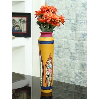 Handcrafted Terracotta Vase with Worli Painting 