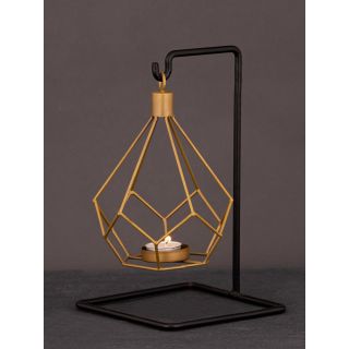 Black and Gold Handcrafted Hanging Tea Light Holder