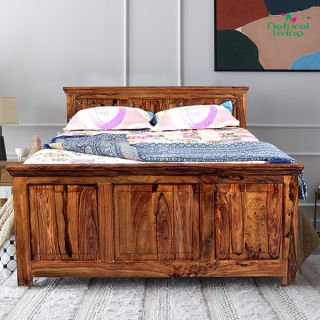 Tuscany Wooden King Bed with Storage
