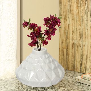 Specially Designed White Ceramic Vase (VAS18206WH)