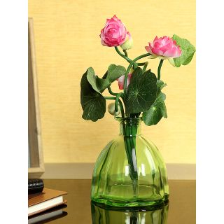 Oval Jar styled Tranparent Green Vase (VAS18241GRE)