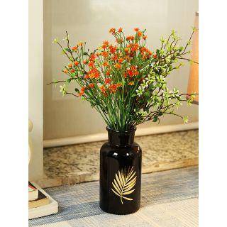 Black Gold Leaf Table Vase (VAS18242)