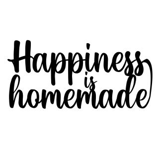 eCraftIndia "Happiness is Homemade" Black Engineered Wood Wall Art Cutout, Ready to Hang Home Decor (WMDFCO105)