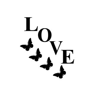 eCraftIndia "Love with Butterfly" Black Engineered Wood Wall Art Cutout, Ready to Hang Home Decor (WMDFCO108)