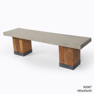 Concrete Layered Dining Bench