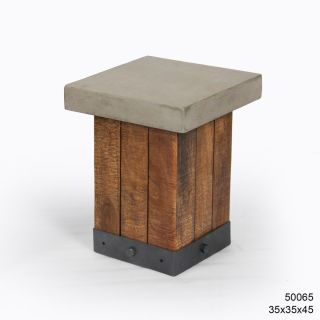 Wooden & Concrete Sitting Stool