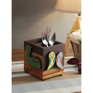 Handcrafted Wooden Cutlery Holder