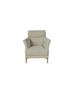 Weston Fabric 1 Seater Arm Chair in Beige color